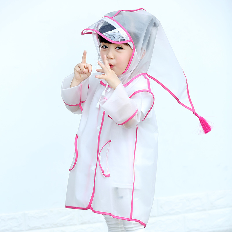 美帮汇儿童雨衣宝宝男童透明雨衣幼儿园小童学生女童韩版防水雨衣高清大图