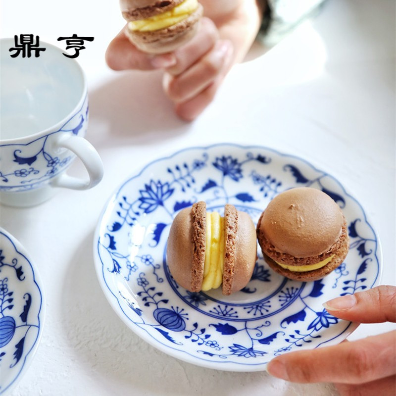 鼎亨瑾然友叙 限量日本制釉下彩淡雅茶杯 优质陶瓷咖啡杯碟 经典