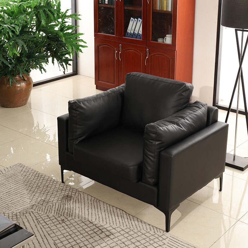 域赢办公沙发商务休闲沙发组合沙发软包沙发接待沙发单人位沙发高清大图