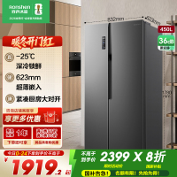 容声(Ronshen)450升变频对开门电冰箱双开门 纤薄嵌入冰箱 风冷无霜节能家用 BCD-450WD18HP