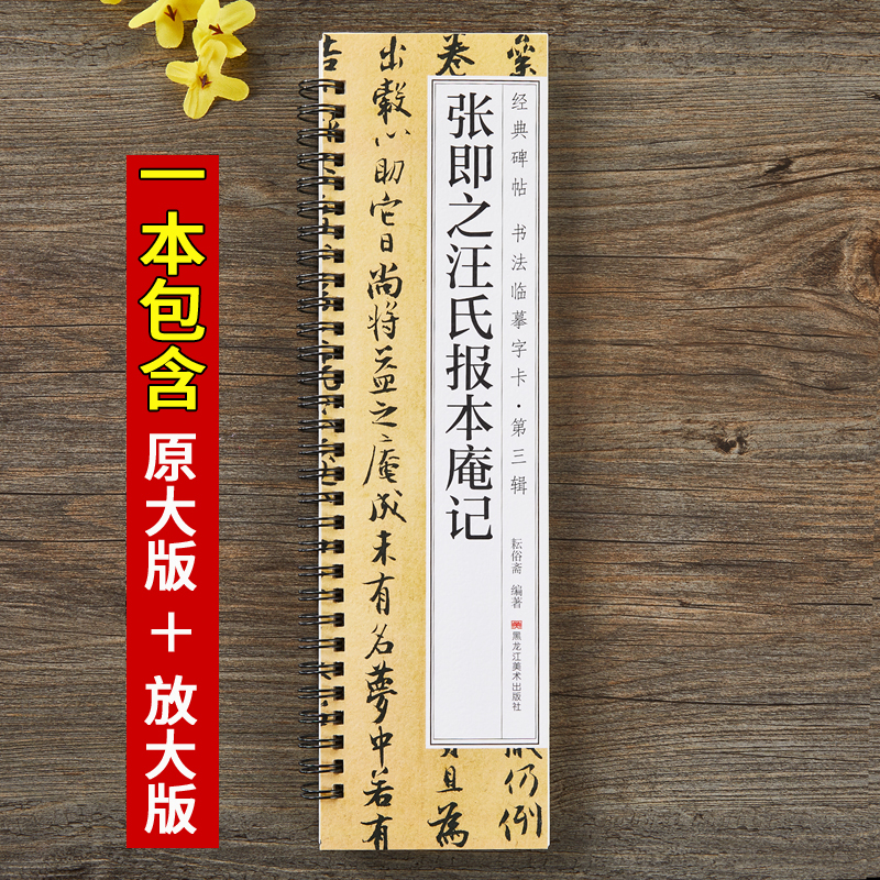 [正版]张即之汪氏报本庵记行楷行书毛笔书法字帖 南宋经典碑帖书法临摹字卡原大加放大版附简体旁注 近距离临摹字卡 黑龙江高清大图