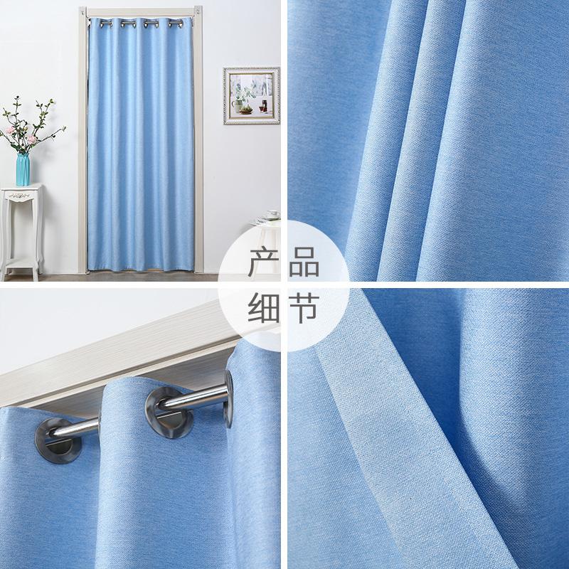 美帮汇免打孔布艺帘隔断帘装饰家用试衣间卧室厨房防油烟空调挡风布帘高清大图