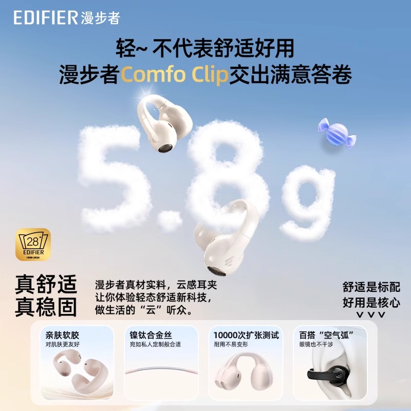 EDIFIER/漫步者 COMFO CLIP 耳夹式耳机高清大图