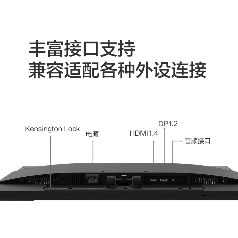 联想(Lenovo)27英寸2K 原生滤蓝光 莱茵护眼认证 内置音响 可壁挂 电脑办公液晶显示器L27q-35高清大图