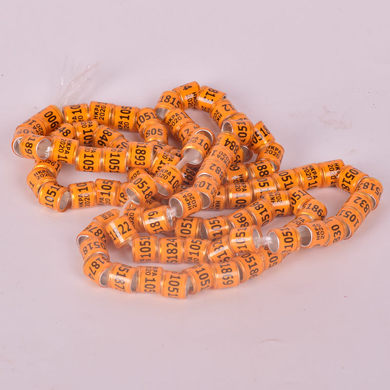 环信鸽用品用具足环记号环2021年统一环外国环鸽子用品鸽环 黄色香港