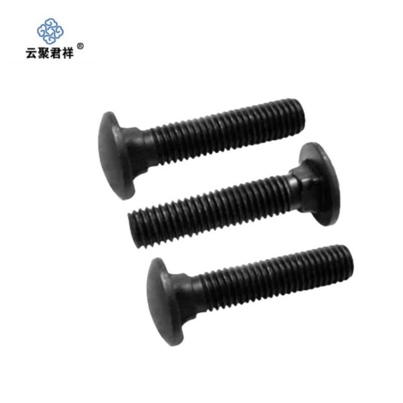 云聚君祥 半圆头方颈螺栓 4.8 M10系列 黑色 M10×75