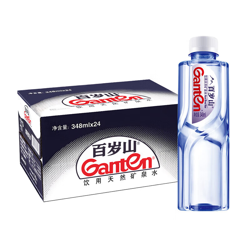 百岁山(ganten) 348ml*24瓶/箱 饮用天然矿泉水 (计价单位:箱)