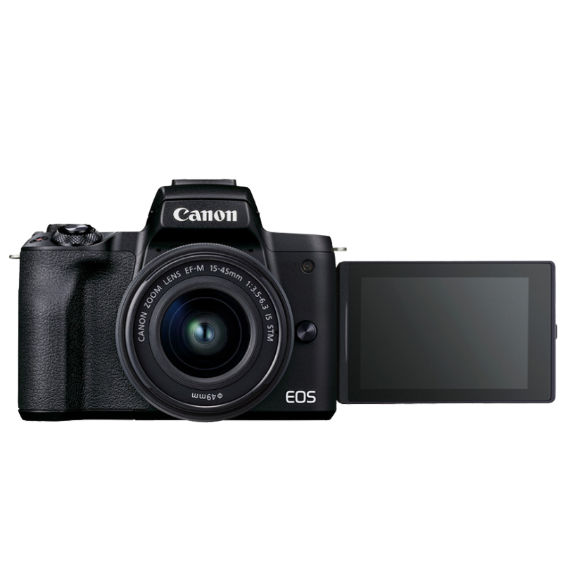 佳能(Canon)EOS M50 Mark II M50二代 微单数码相机 EF-M 15-45mm 套机 黑色