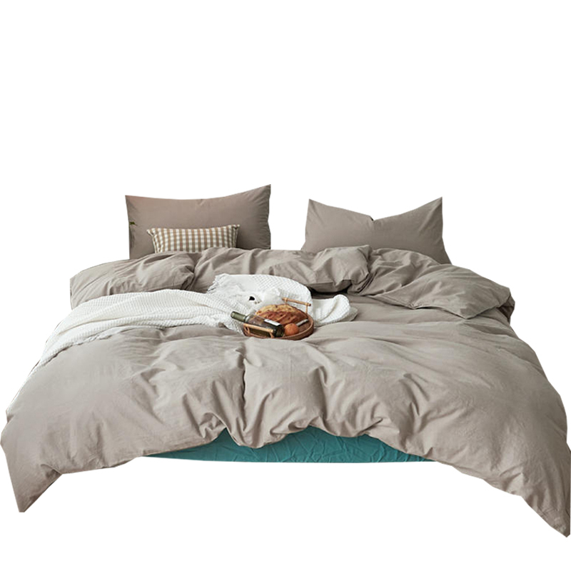 美帮汇床套四件套风 北欧风被罩200×230学生三件套床品 全棉亲肤4高清大图