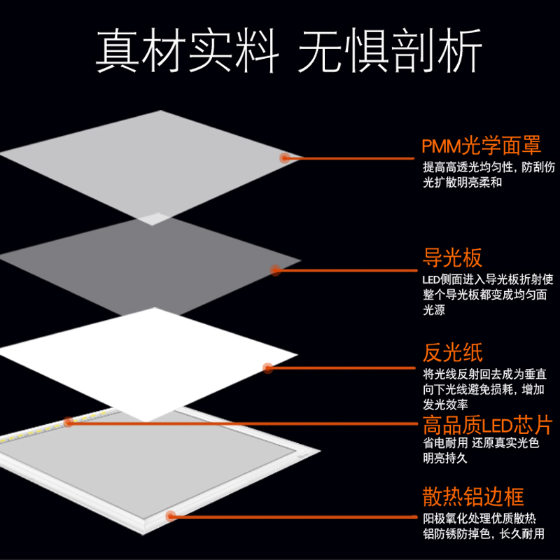 戴回尔 智能电器(LP-08)平板灯 集成电器平板LED灯多功能卫生间厨房