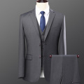 跑量款男士韩版西服两件套结婚礼服春秋男装青年时尚休闲西装套装 L（105-125斤穿） 二粒扣灰色（上衣+裤子）