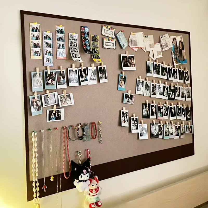 维诺亚毛毡板墙贴照片墙自粘免打孔ins留言板桌面客厅卧室玄关墙面装饰高清大图