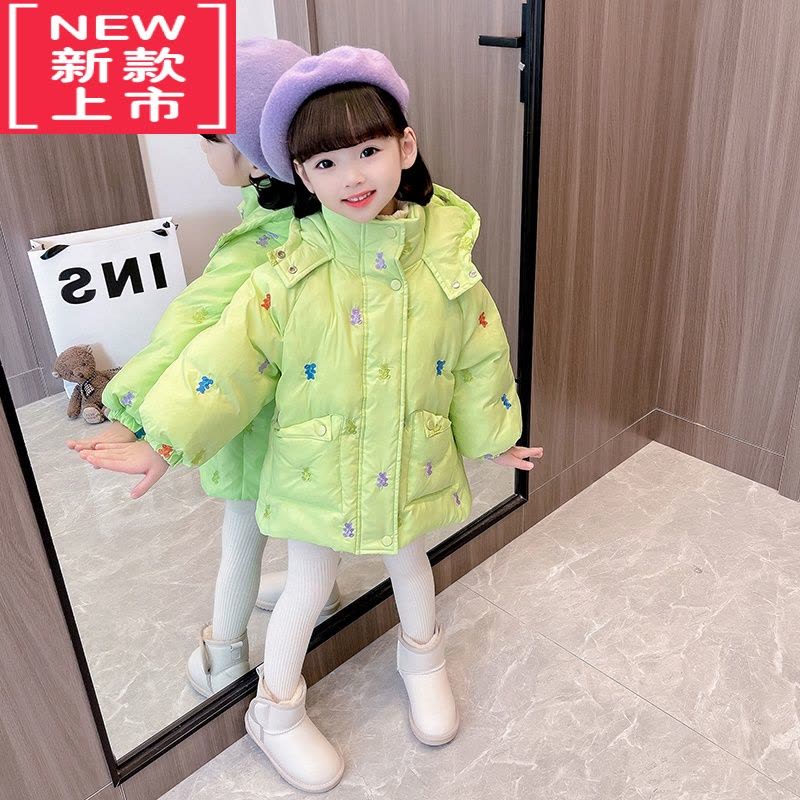 可莉允女童洋气棉服外套冬装2022新款韩版儿童保暖棉衣时髦宝宝加厚棉袄图片