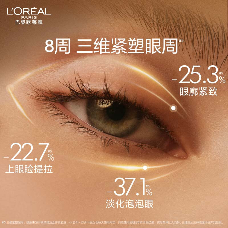 欧莱雅 金致臻颜花蜜胶原 眼霜 20ml高清大图