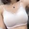 波迷娜(BOMINA)心机小吊带美背夏季性感百搭夏季内搭蕾丝拼接后交叉美背小吊带背心女 打底百搭性感 黑色薄垫 均码