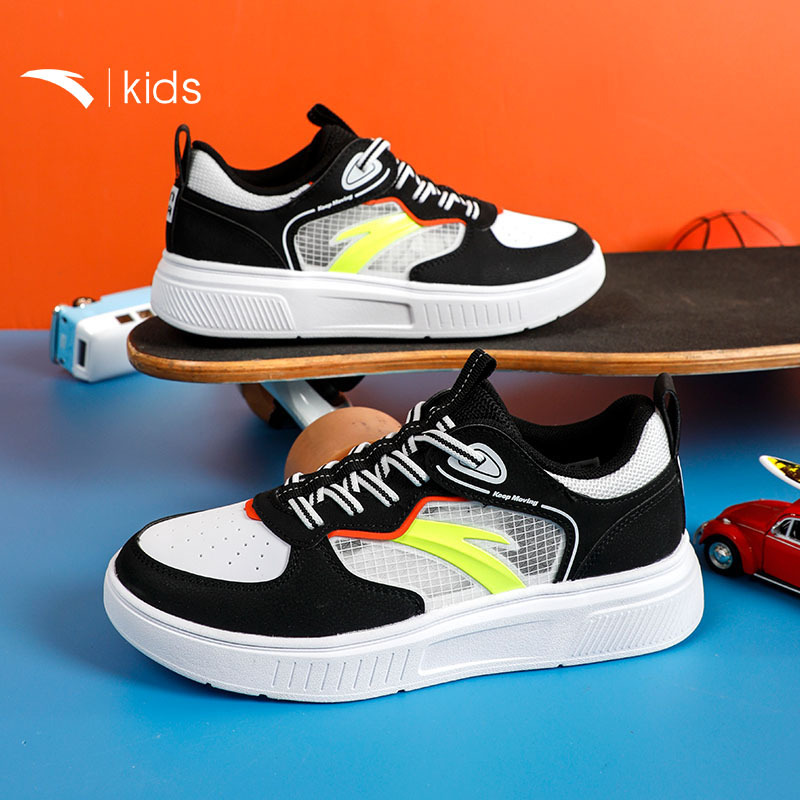 安踏童鞋男大童板鞋新款网面小白鞋儿童运动鞋潮