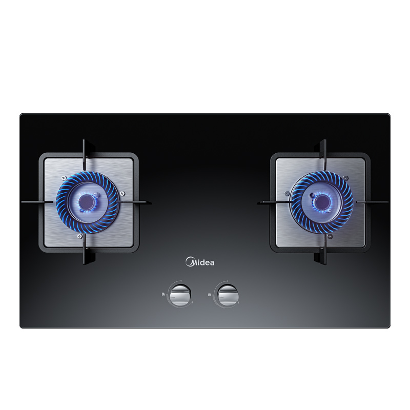 美的 燃气灶煤气灶双灶家用天然气炉灶台式液化气灶具嵌入式 q216b