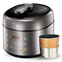 美的(Midea) 电压力锅 SS5053P 双胆5L 智能家用高压饭煲 不锈钢内胆底盘加热预约功能保温功能定时功能
