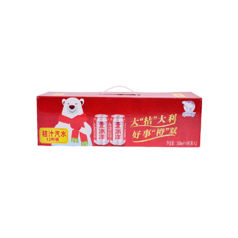 北冰洋 桔汁汽水 碳酸饮料 330*12听/箱 礼盒装