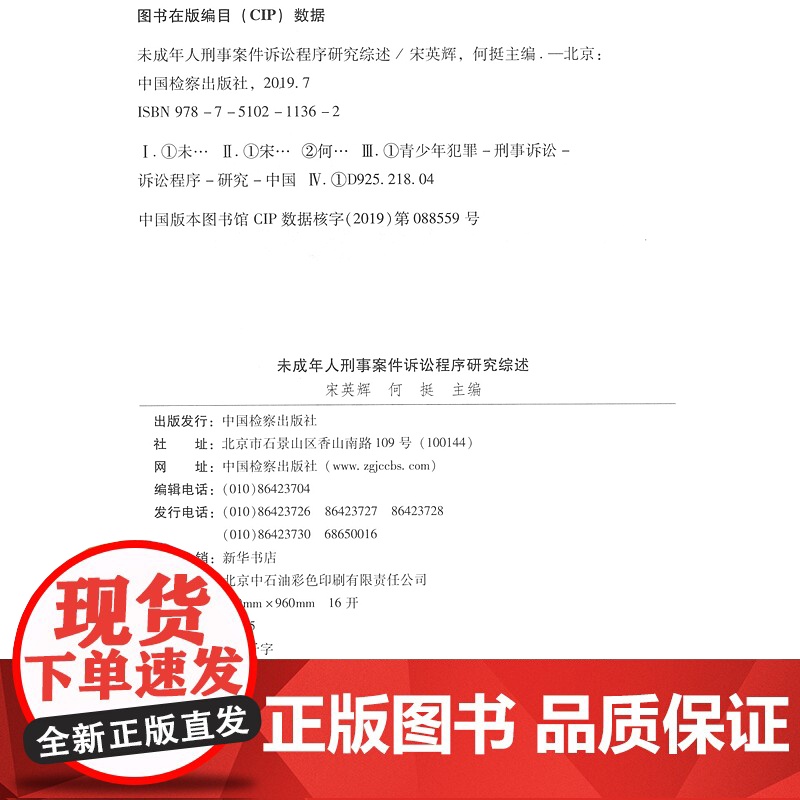 正版 未成年人刑事案件诉讼程序研究综述 宋英辉 何挺 编 中国检察出版社 9787510211362高清大图