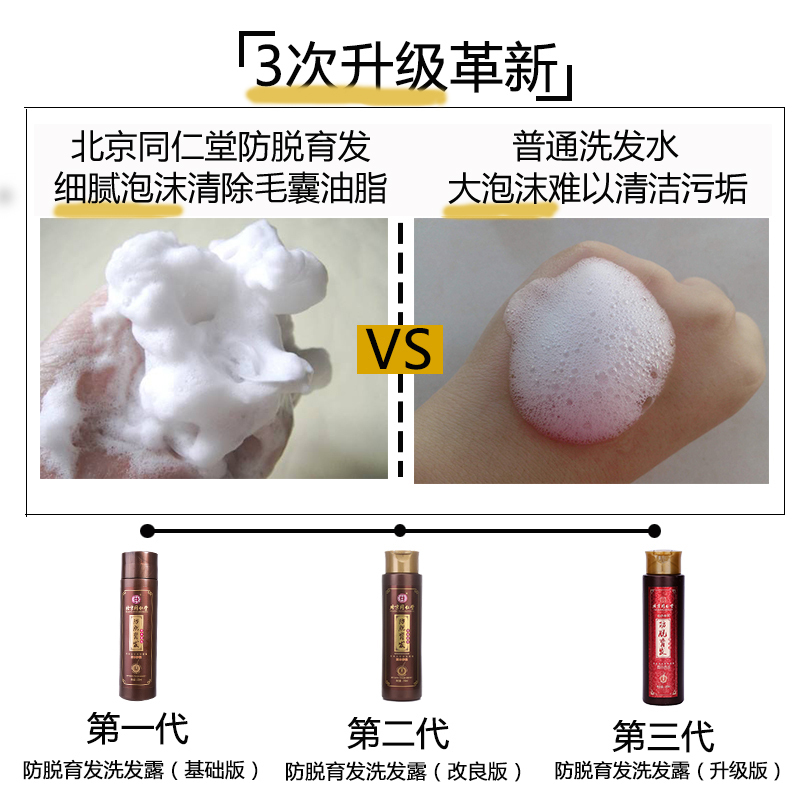 北京同仁堂防脱育发洗发水防脱发洗发露育发露正品洗发膏控油洗发液洗头膏洗头水高清大图