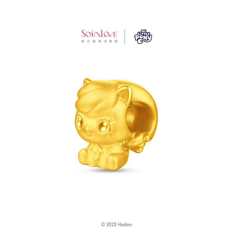 周大福小马宝莉联名紫悦碧琪柔柔珍奇足金黄金转运珠配绳[多款] VR1985-VR1990高清大图