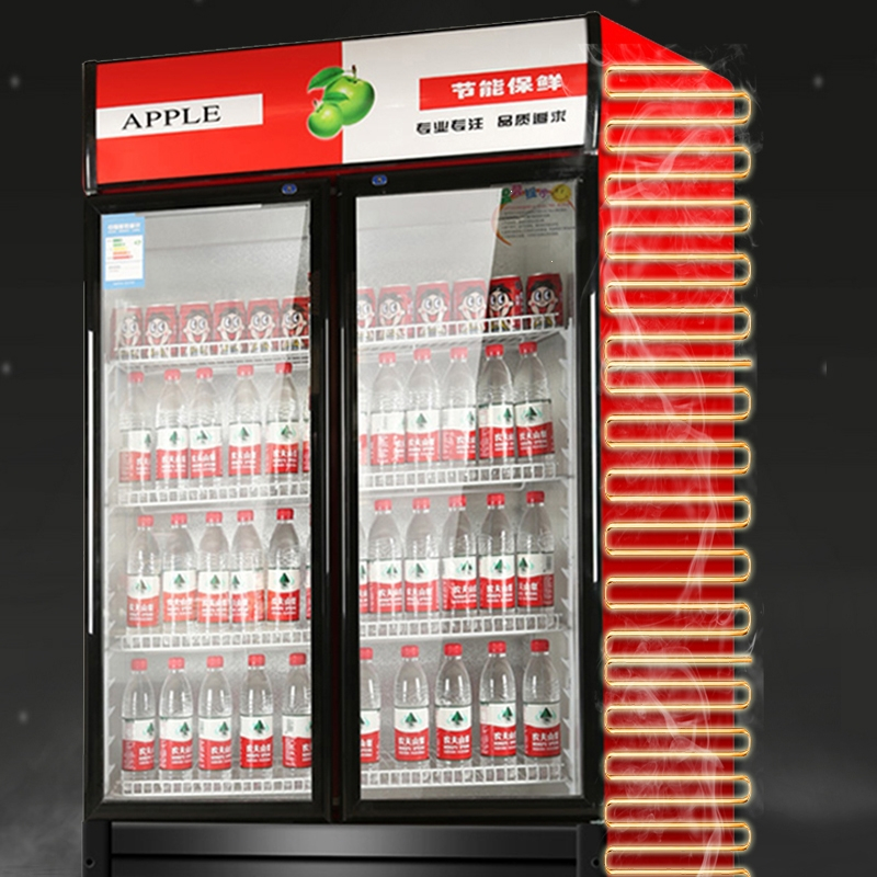 冷藏饮料展示柜商用保鲜柜立式古达单双三门大容量冰柜超市冰箱啤酒柜