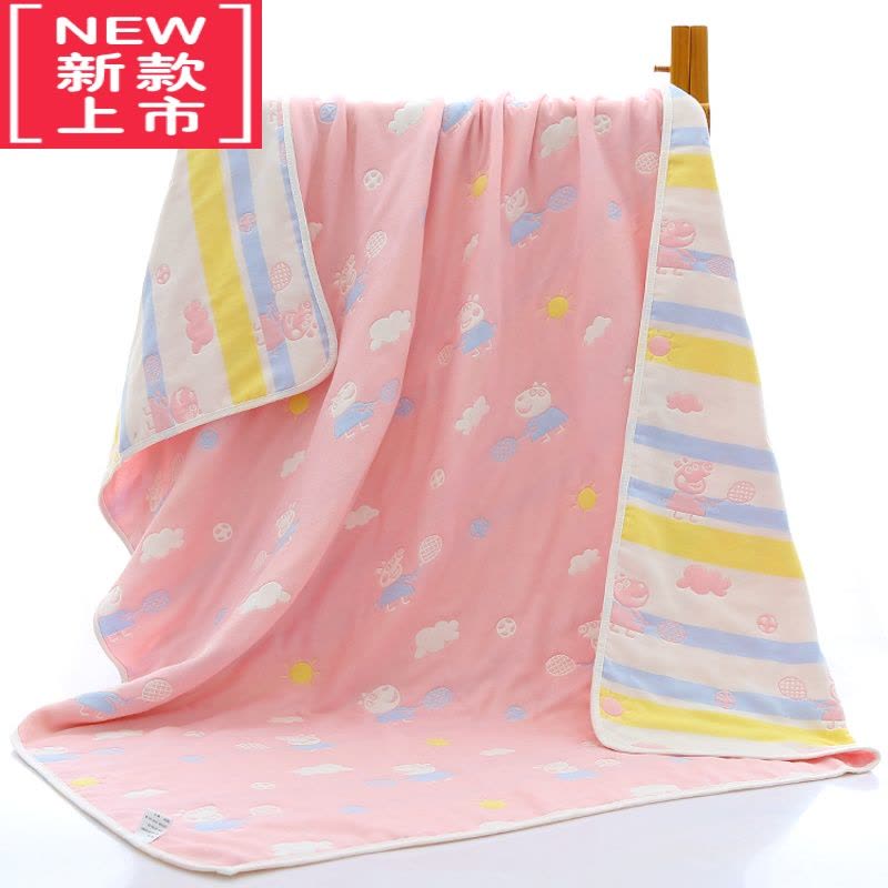 可莉允六层6层纱布童被婴幼儿浴巾吸水新生儿童毛巾被宝宝盖毯抱被图片