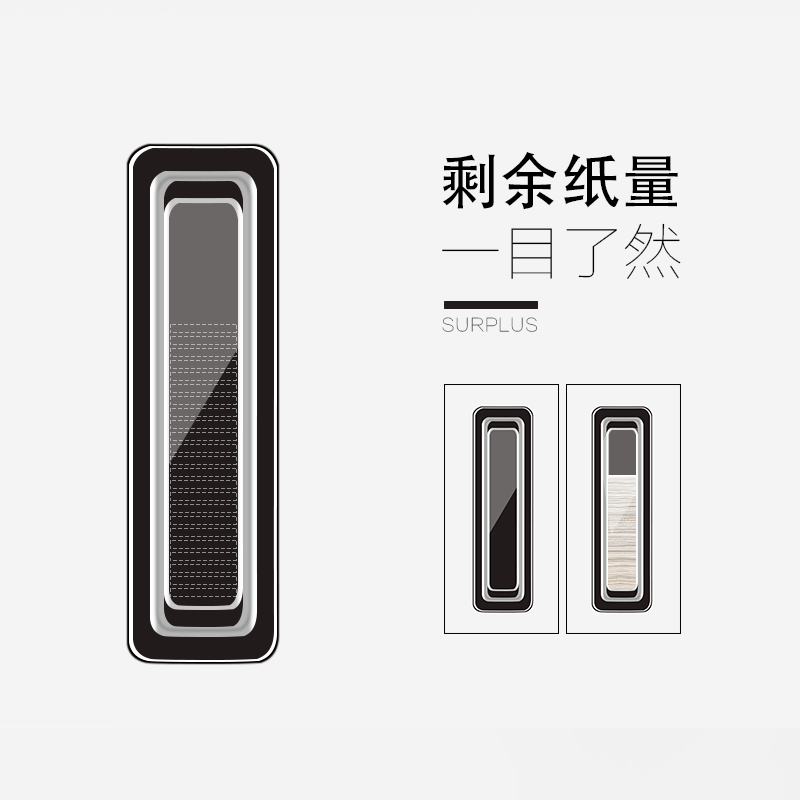 澳莎擦手纸盒壁挂式免打孔厕所洗手间纸巾盒家用卫生间抽纸盒挂墙高清大图