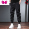 七斓春灯芯绒裤子男加绒加厚男士休闲裤黑色潮流宽松束脚裤百搭