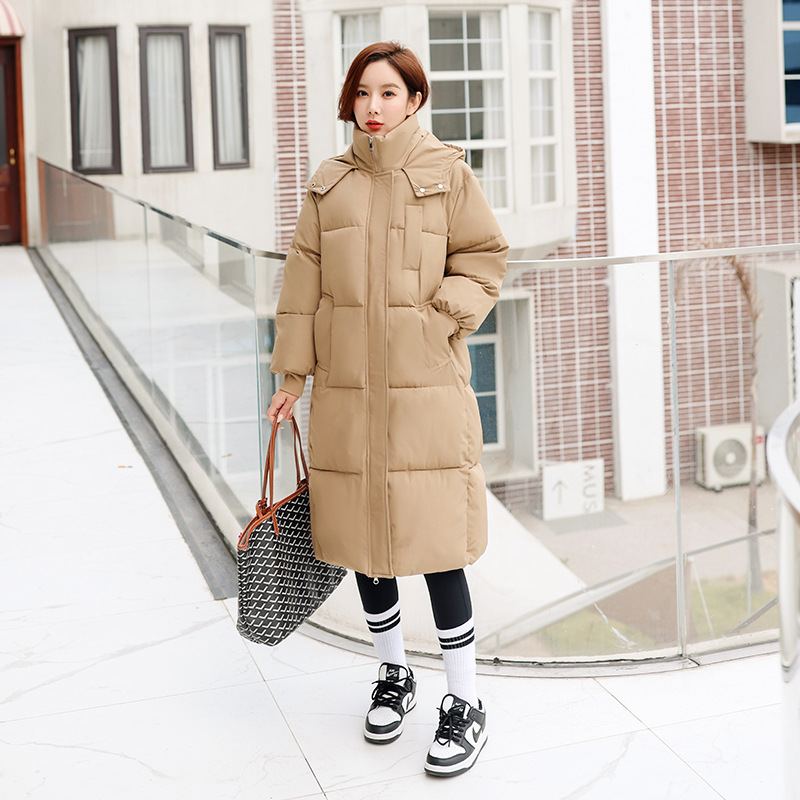 长款过膝冬季新款棉衣女韩版宽松羽绒棉服女加厚棉袄直播跨境高清大图