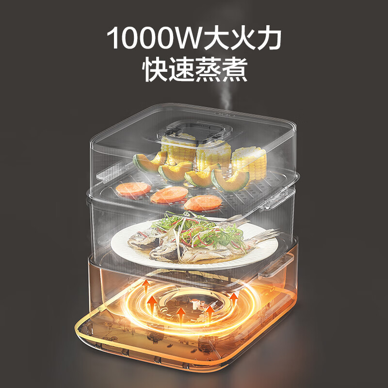 苏泊尔(SUPOR)电蒸锅 电煮锅 电火锅 蒸包子锅智能预约电热锅 10升大容量蒸煮多用途锅ZN23FC860