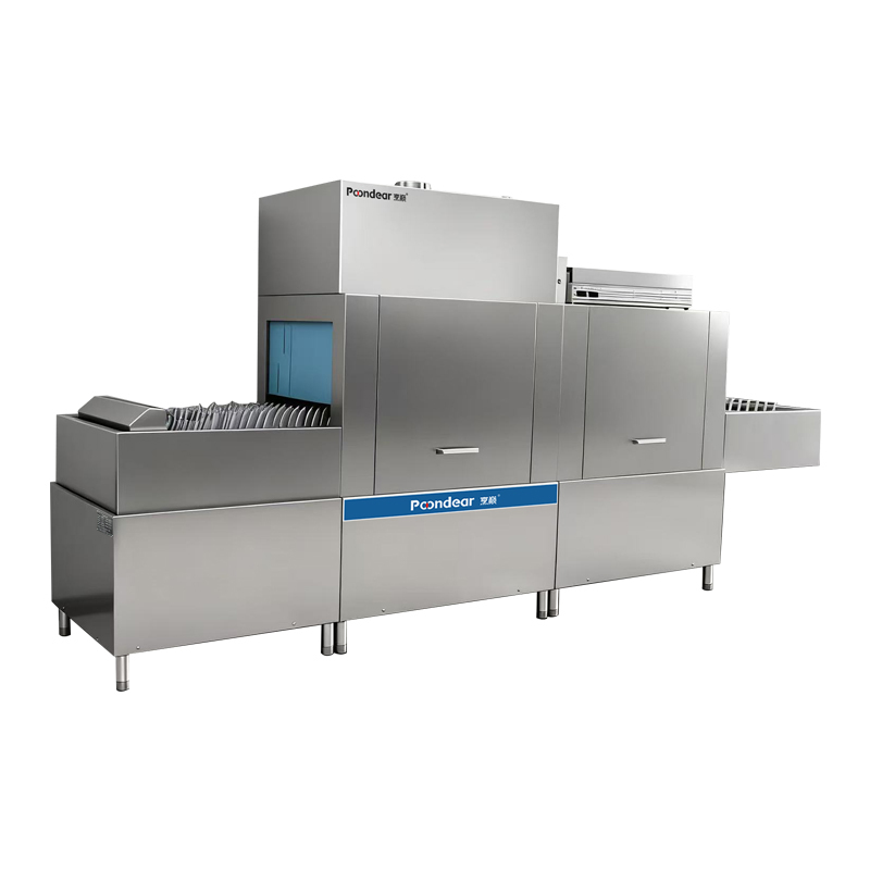 烹巅商用全自动长龙洗碗机 一主洗一漂洗一烘干 GB-X12H1-1 4200*1070*2085mm高清大图