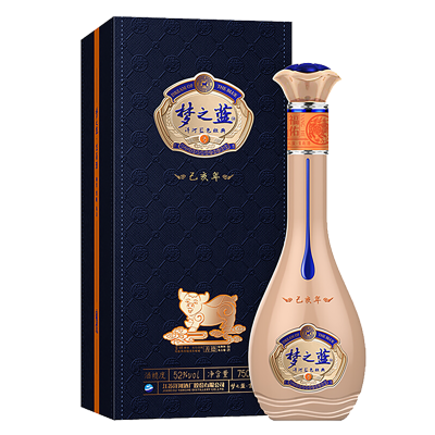 洋河 梦之蓝猪年生肖酒(己亥年) 限量版 52度 750ml 单瓶装 浓香型白酒