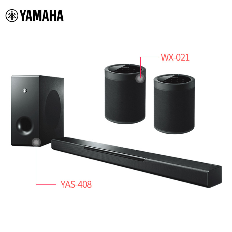 雅马哈(YAMAHA)YAS-408+WX-021回音壁5.1家庭影院蓝牙WIFI音箱家用客厅无线环绕套装