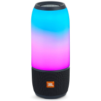 JBL Pulse3 音乐脉动三代 炫彩无线蓝牙音箱 蓝牙4.2 按键车载户外防水音响 典雅黑