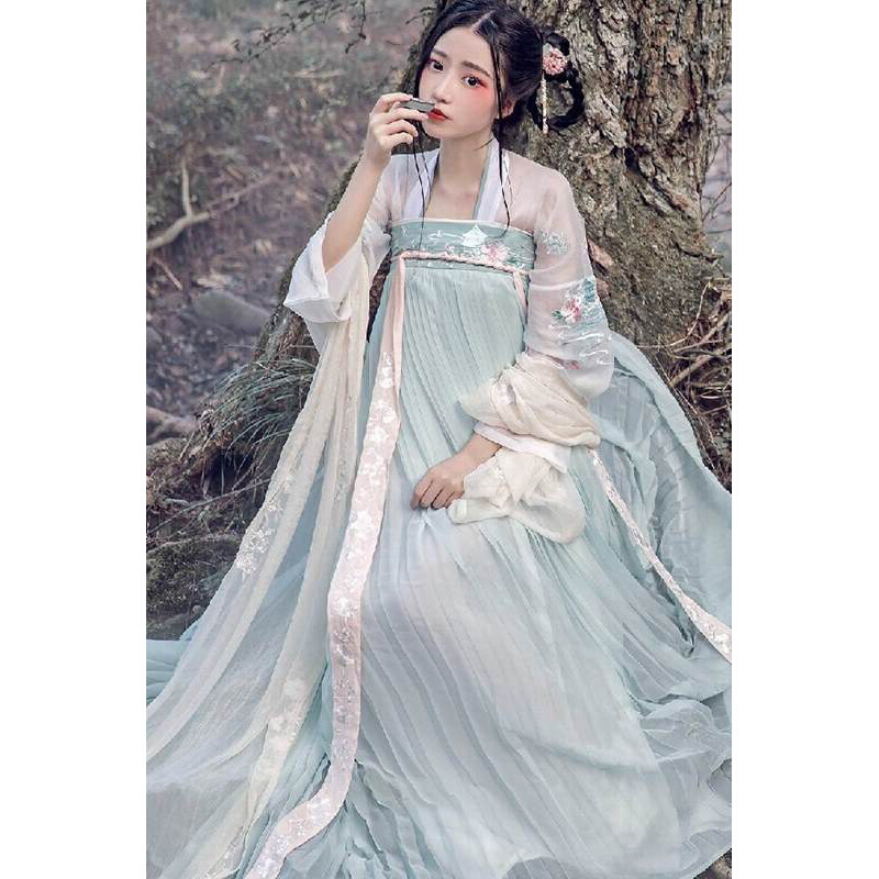 迪鲁奥diluao元朝改良华服开幕雪姬抖音女小龙女路招摇古装简约