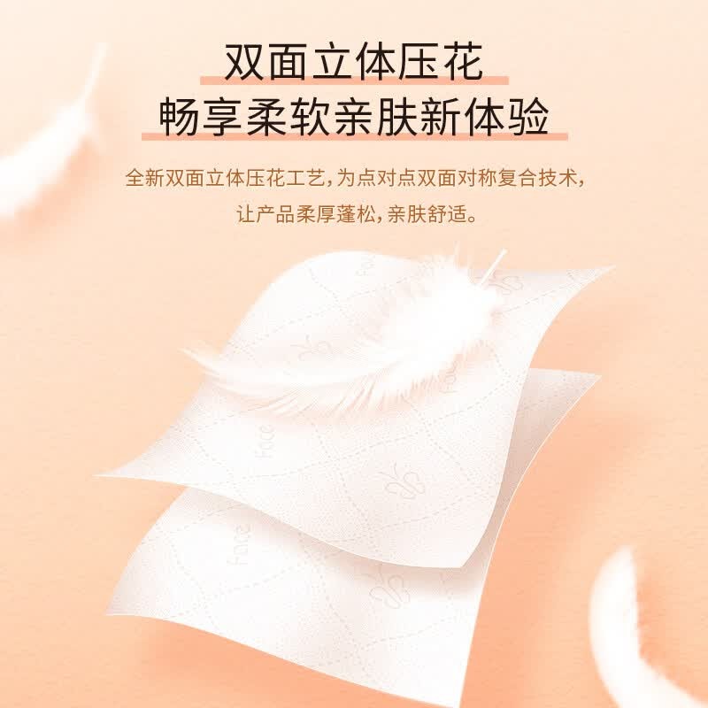 洁柔 DW003-10棉柔感立体压花无芯卫生纸 75g4层10卷提装高清大图