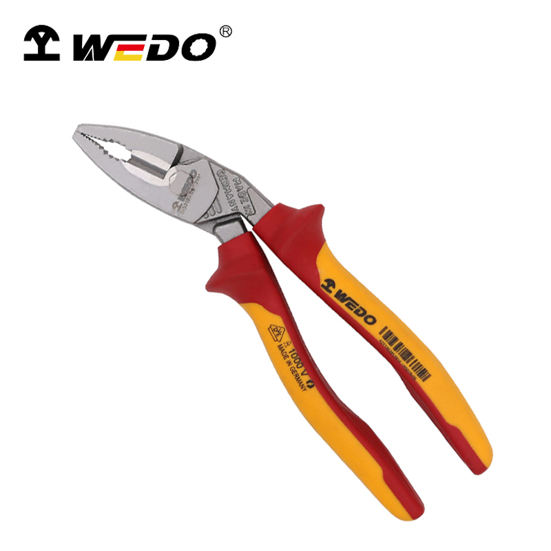 维度WEDO绝缘省力弯头克丝钳电工钢丝钳(德标工业级)8寸190mm IN501B-08 /把高清大图