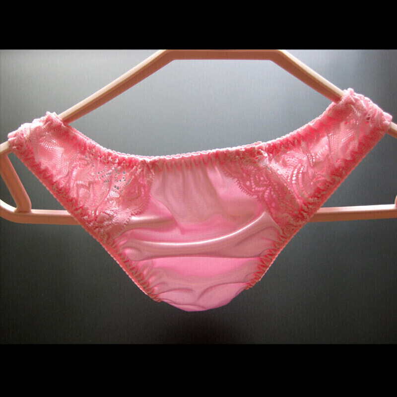 波迷娜bomina女性化男士内裤新款特惠粉色性感蕾丝三角裤女性化男裤衩