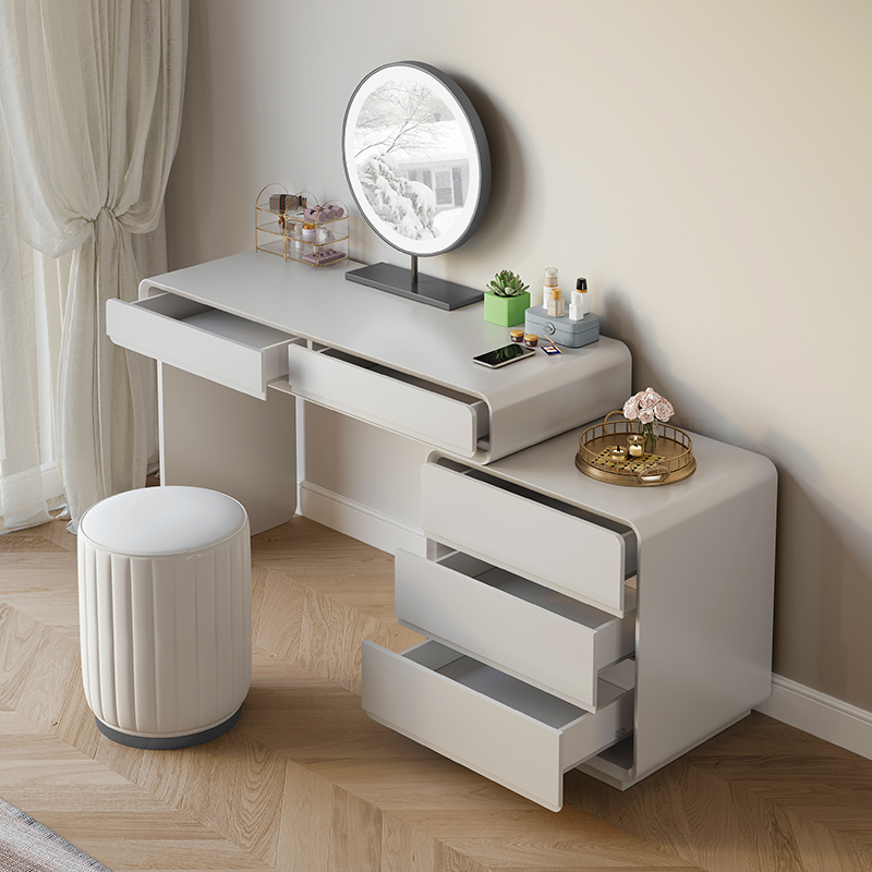 米奢gtzth2908现代极简实木梳妆台小户型卧室设计师轻奢化妆桌斗柜
