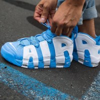 耐克NIKE【美国直邮】男鞋大AIR MORE UP TEMPO中帮耐磨橡胶底皮蓬复刻版男子气垫篮球鞋