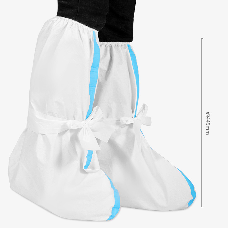 秝客(lefeke)医用耗材医用隔离鞋套(含胶条)3套装一次性护鞋套防护脚套高筒长靴加厚无纺布透气防尘耐磨防护防疫防水