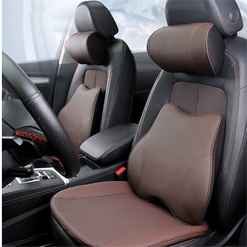 汽车腰靠腰枕护腰靠背垫车用闪电客座椅记忆棉透气夏季头枕靠垫套装