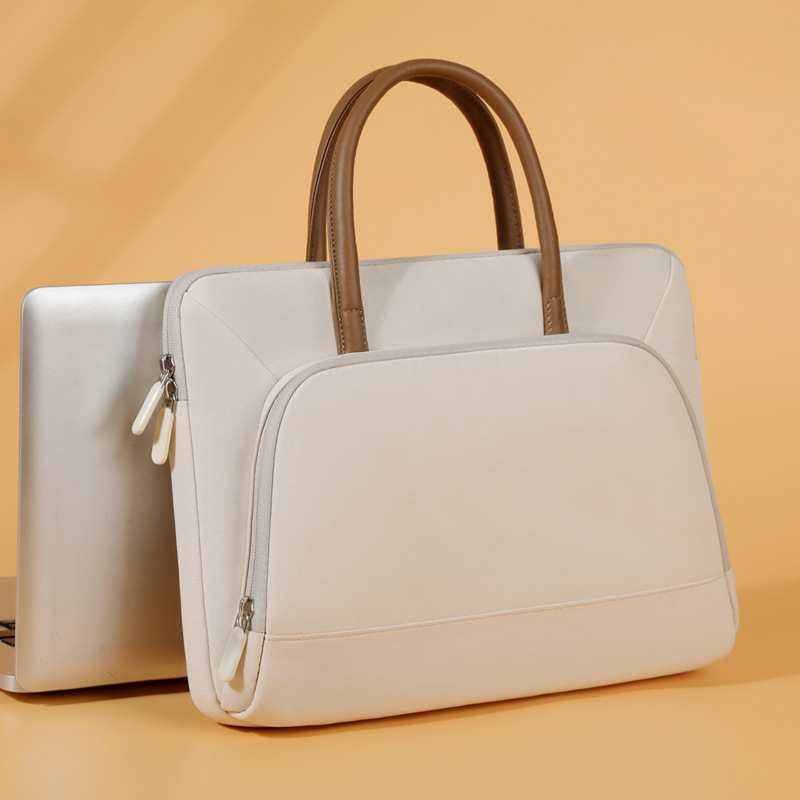 嘉众忆 简约手提电脑包 JZY-NN51 个 米黄 16寸