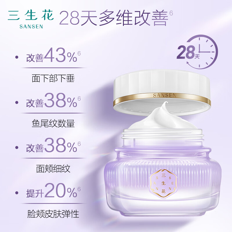 PECHOIN百雀羚套装护肤套装 三生花塑颜紧弹礼盒四件套 美容液+精华乳+精华液+面霜 保湿补水高清大图
