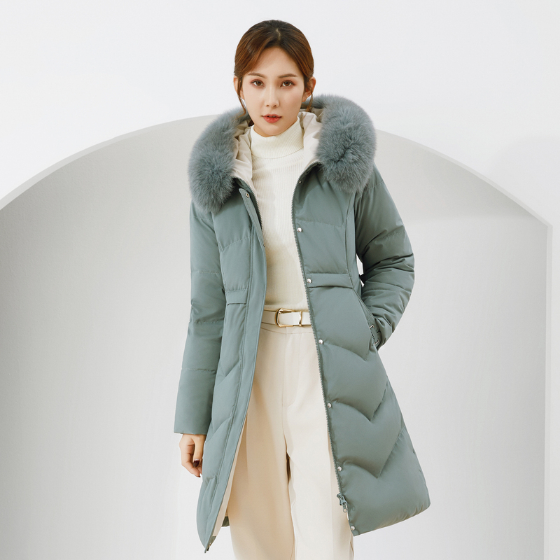 波司登2020年新款羽绒服女狐狸毛领温柔休闲保暖b00145178