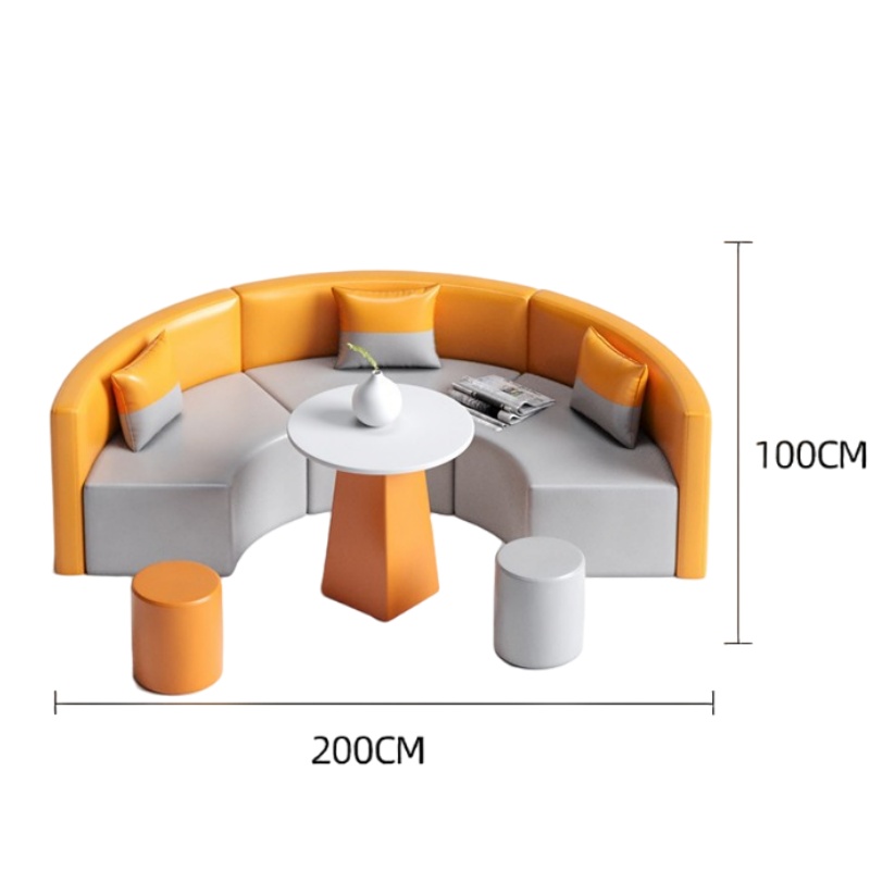 怡卓欧沙发三人位+茶几+2圆凳套高清大图