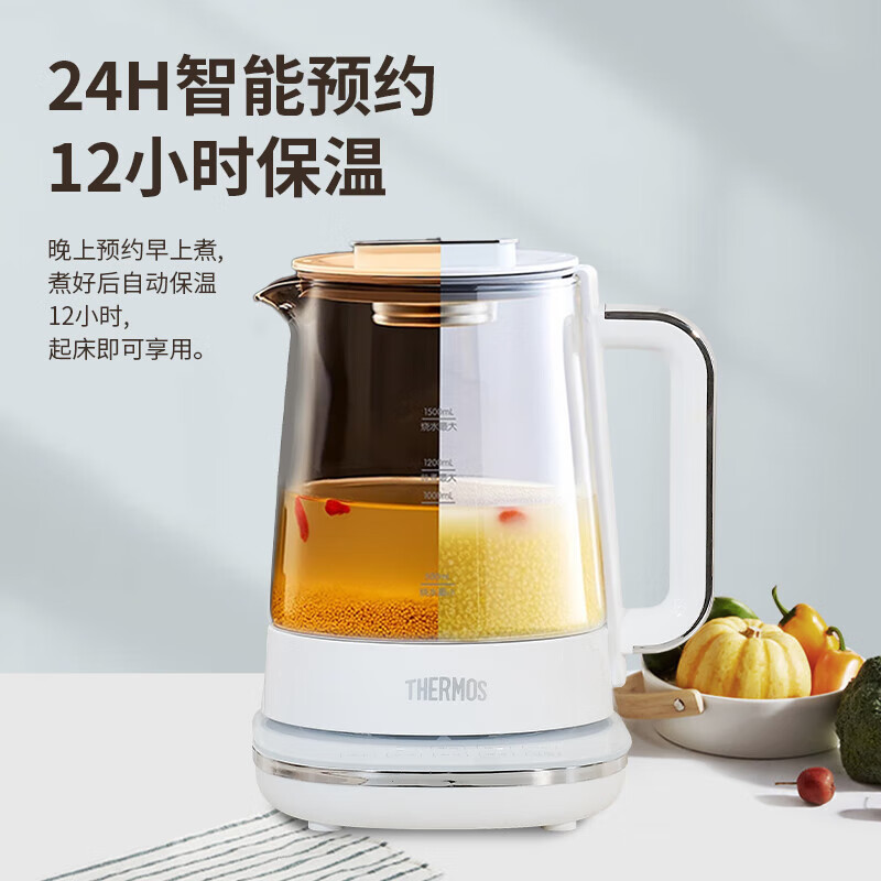 膳魔师(THERMOS)养生壶EHA-1616E白色高清大图