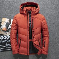 JEEPSPIRIT新款男装羽绒服男短款户外冬季外套男士冬装上衣_487 M 8187橘色